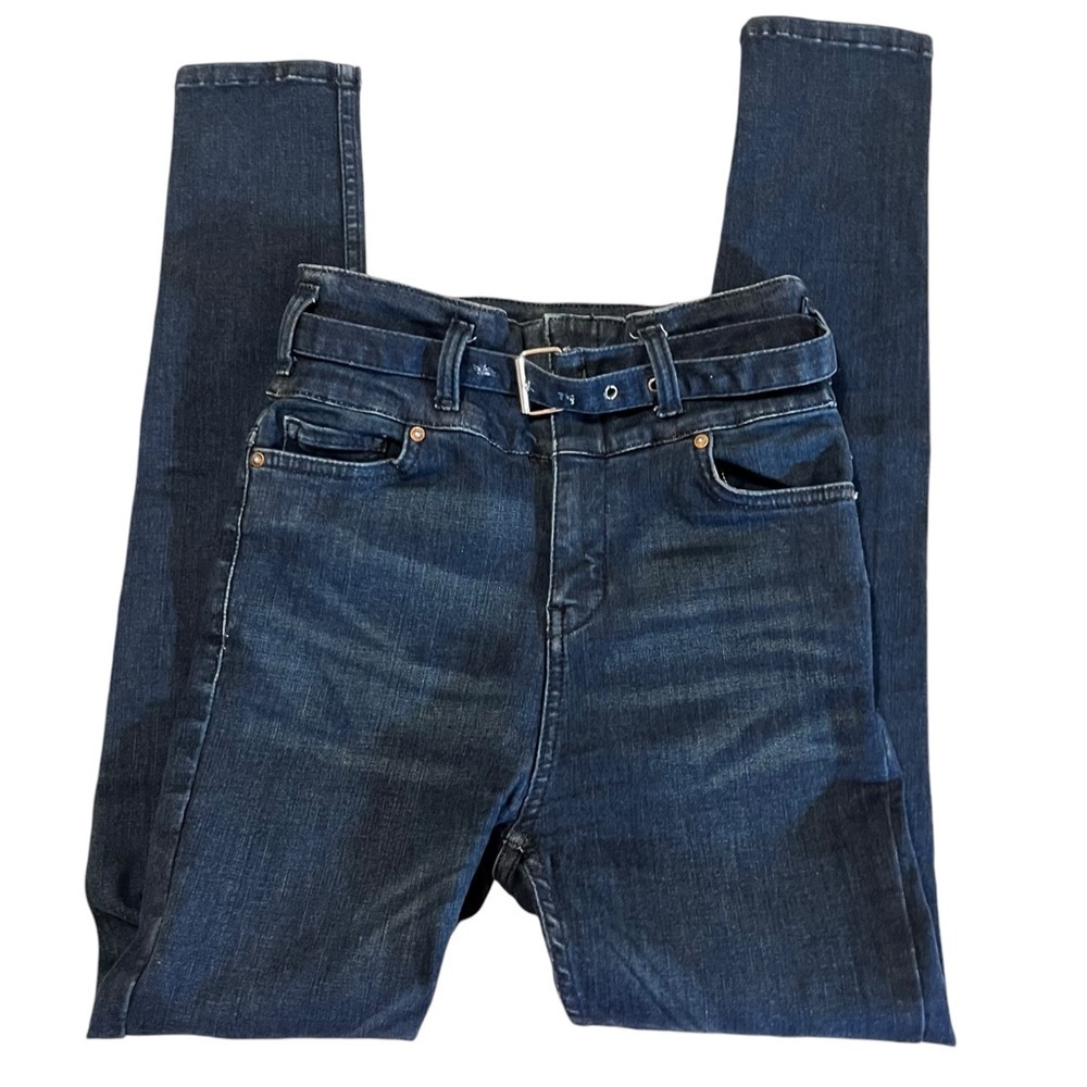 Free People We the Free Super High Rise Retro Jeans with matching Denim Belt 24
